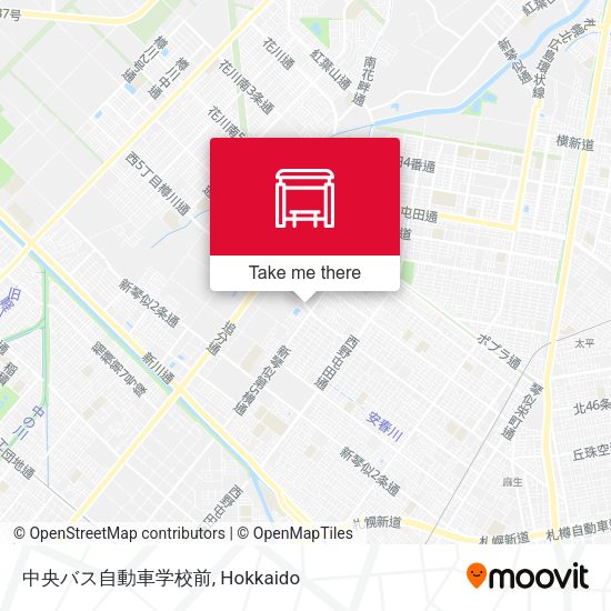 中央バス自動車学校前 map