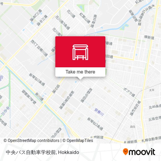 中央バス自動車学校前 map