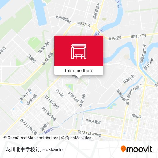 花川北中学校前 map