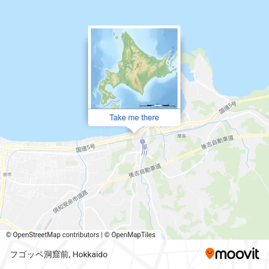 フゴッペ洞窟前 map