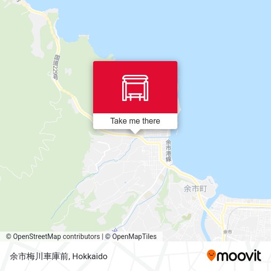 余市梅川車庫前 map