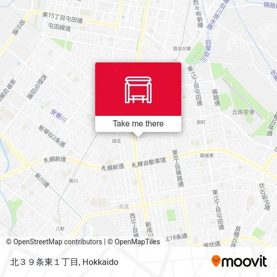 北３９条東１丁目 map