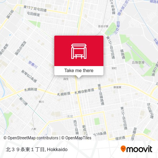 北３９条東１丁目 map