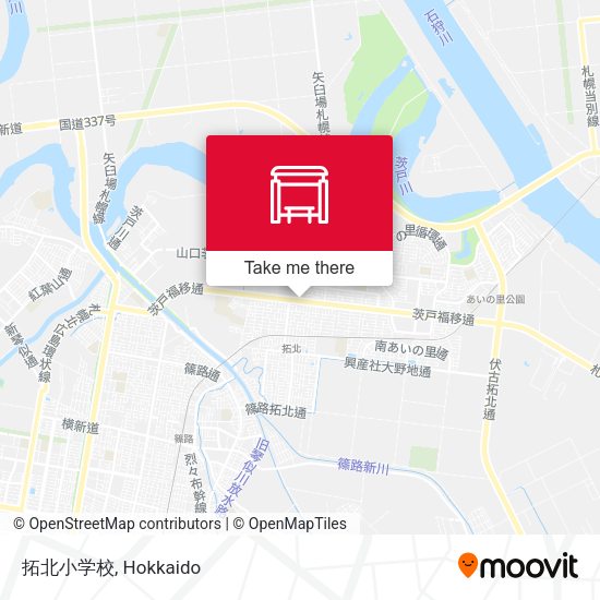 拓北小学校 map