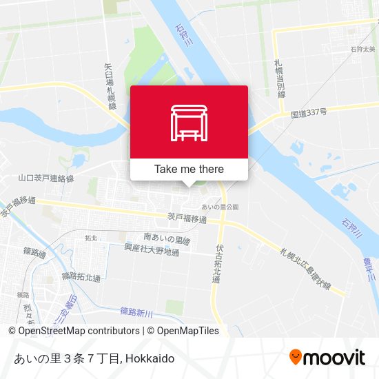 あいの里３条７丁目 map