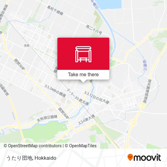 うたり団地 map