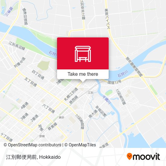 江別郵便局前 map