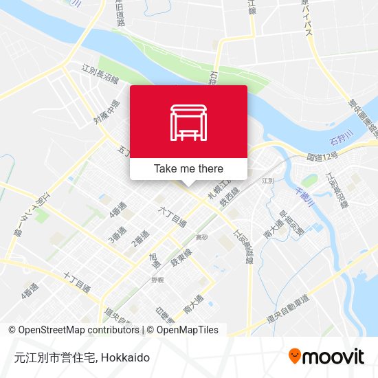 元江別市営住宅 map