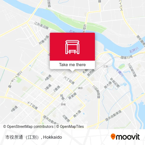 市役所通（江別） map