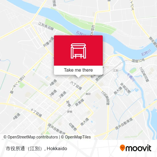 市役所通（江別） map