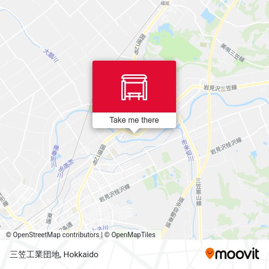 三笠工業団地 map