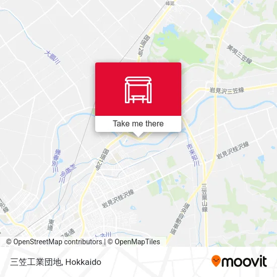 三笠工業団地 map