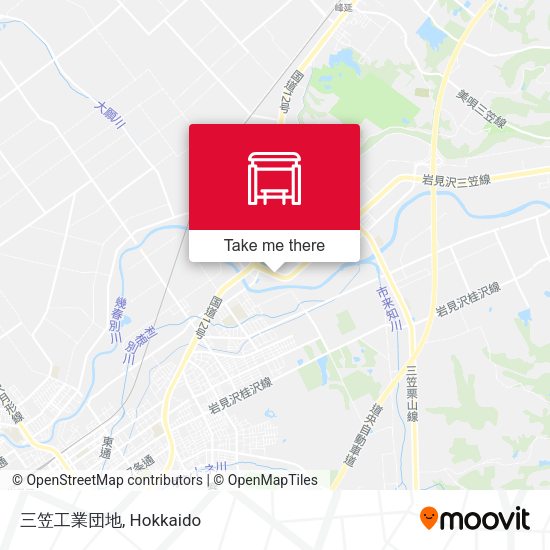 三笠工業団地 map