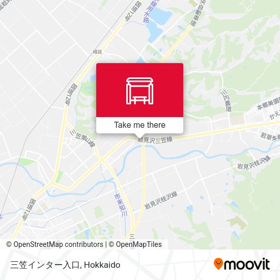 三笠インター入口 map