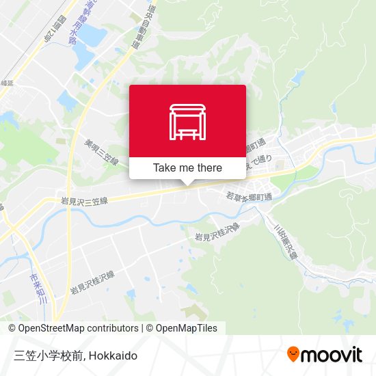 三笠小学校前 map