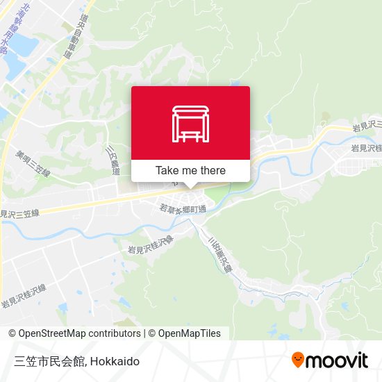 三笠市民会館 map