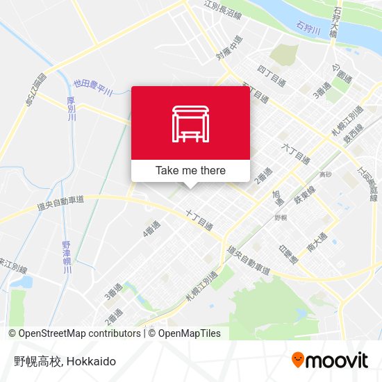 野幌高校 map