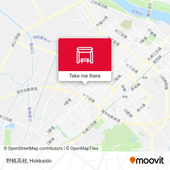 野幌高校 map