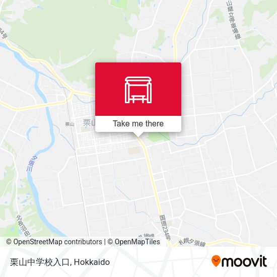 栗山中学校入口 map