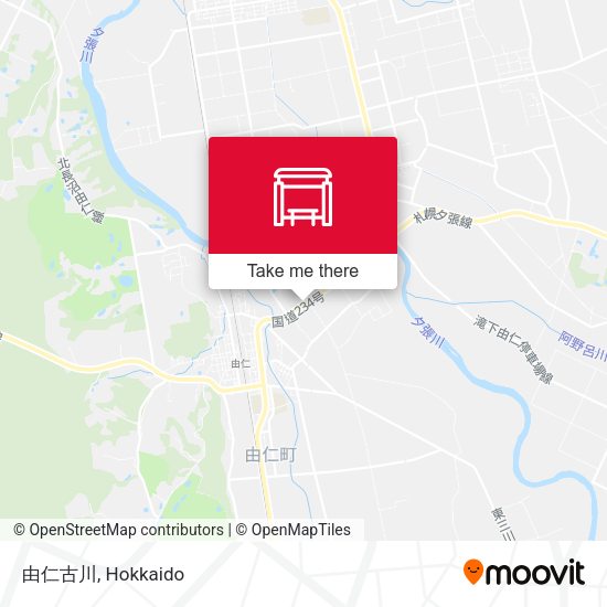 由仁古川 map