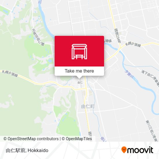 由仁駅前 map
