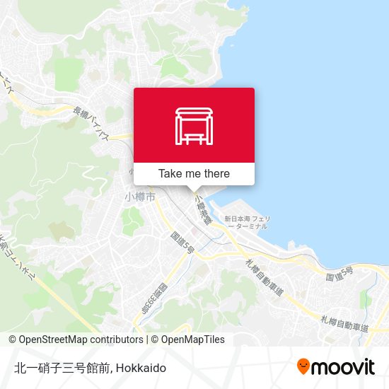 北一硝子三号館前 map