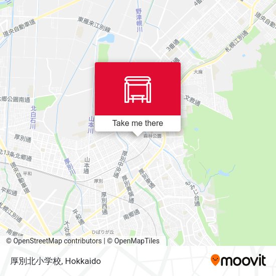 厚別北小学校 map