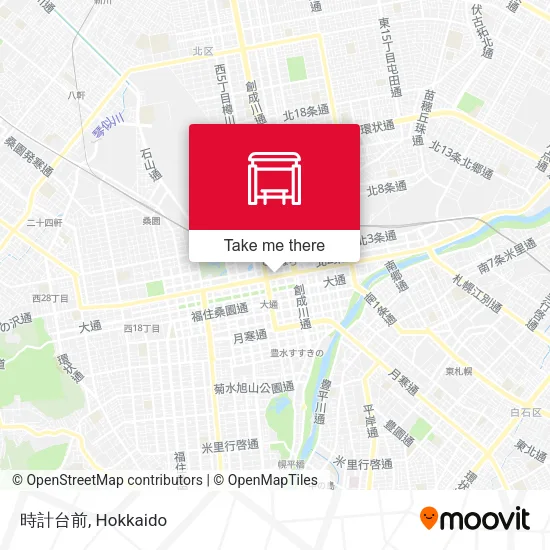 時計台前 map