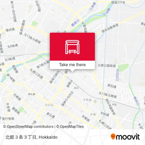 Kitago 3-jo 3-chome map