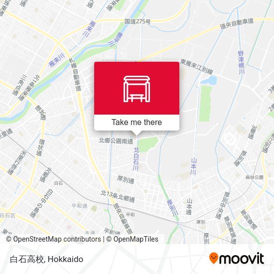 白石高校 map