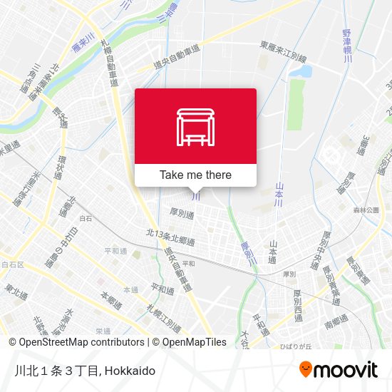 川北１条３丁目 map