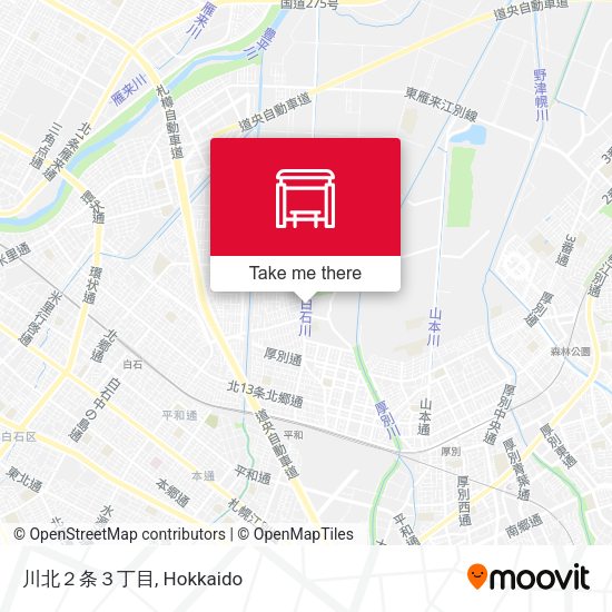 川北２条３丁目 map