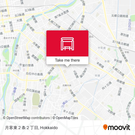 月寒東２条２丁目 map