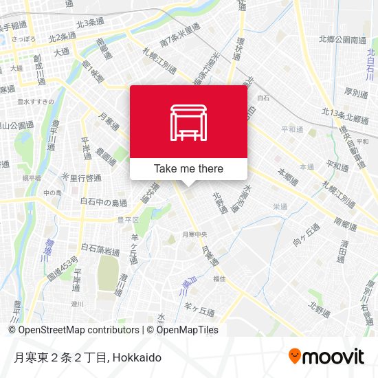 月寒東２条２丁目 map