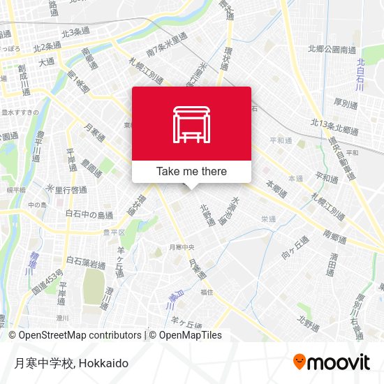 月寒中学校 map