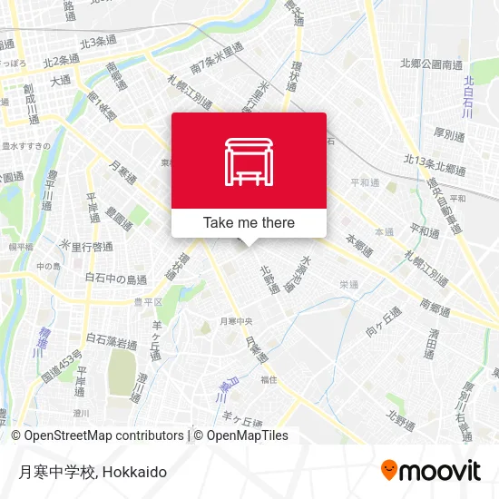 月寒中学校 map