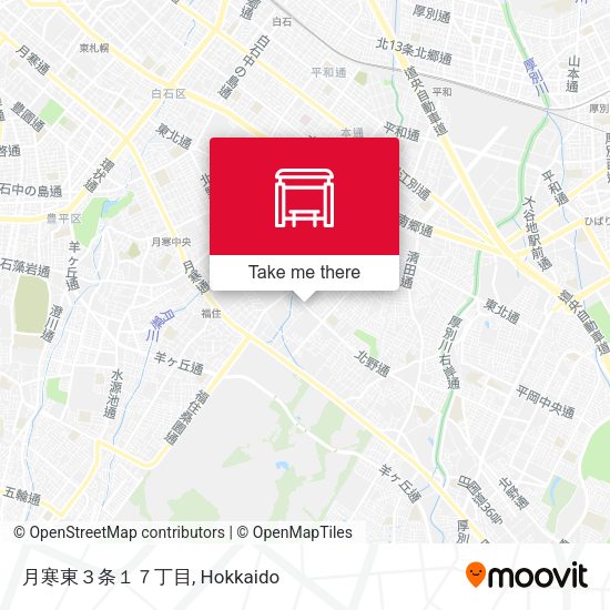 月寒東３条１７丁目 map
