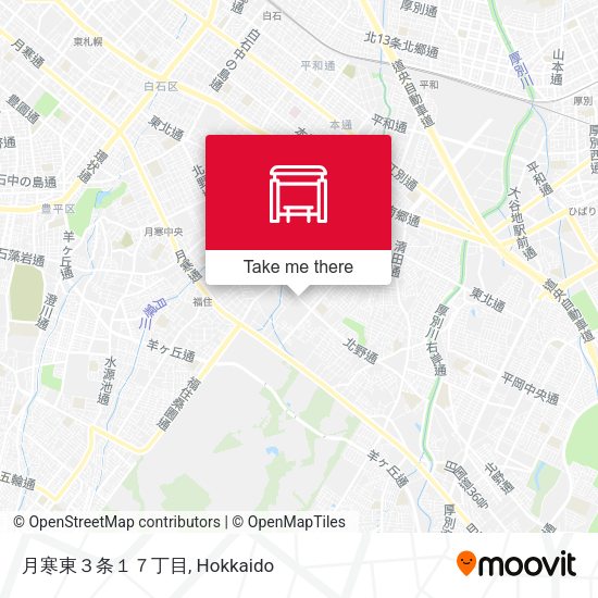 月寒東３条１７丁目 map