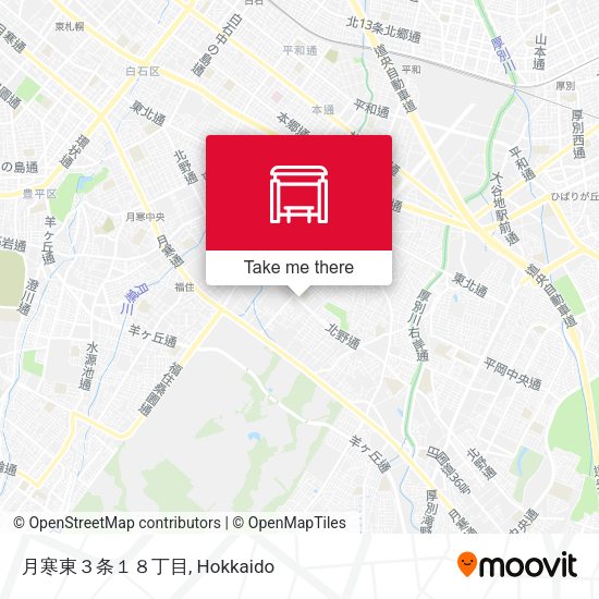 月寒東３条１８丁目 map