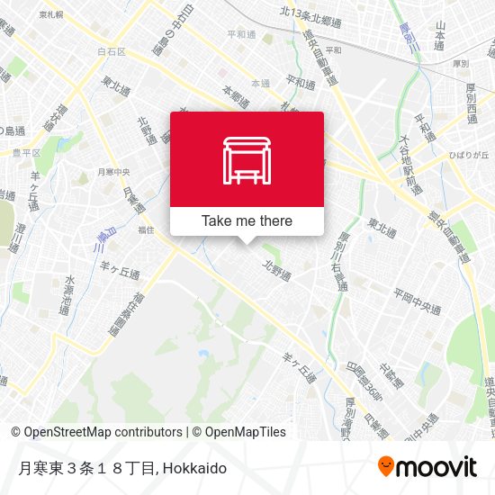 月寒東３条１８丁目 map