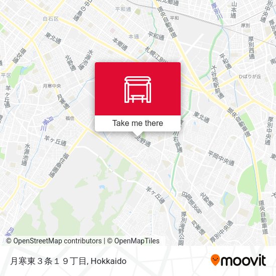 月寒東３条１９丁目 map