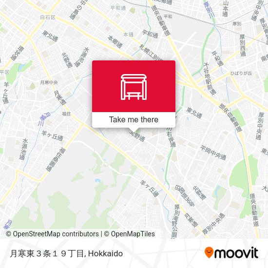 月寒東３条１９丁目 map