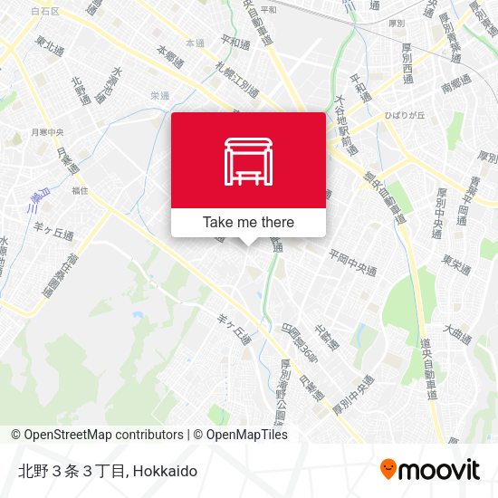 北野３条３丁目 map