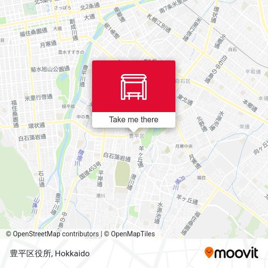 豊平区役所 map