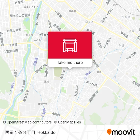 西岡１条３丁目 map