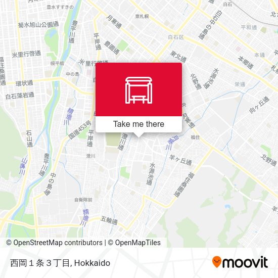 西岡１条３丁目 map