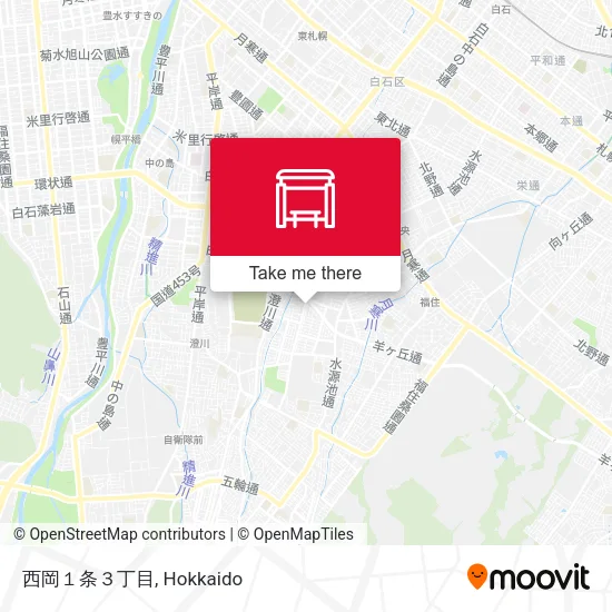 西岡１条３丁目 map