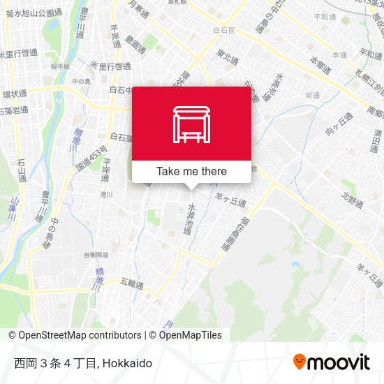 西岡３条４丁目 map