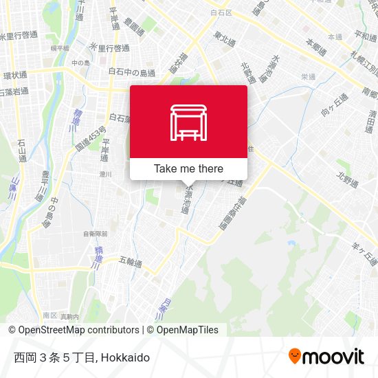 西岡３条５丁目 map