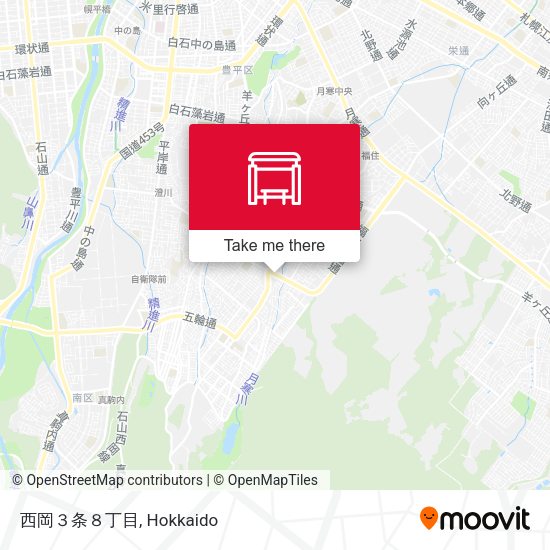 西岡３条８丁目 map